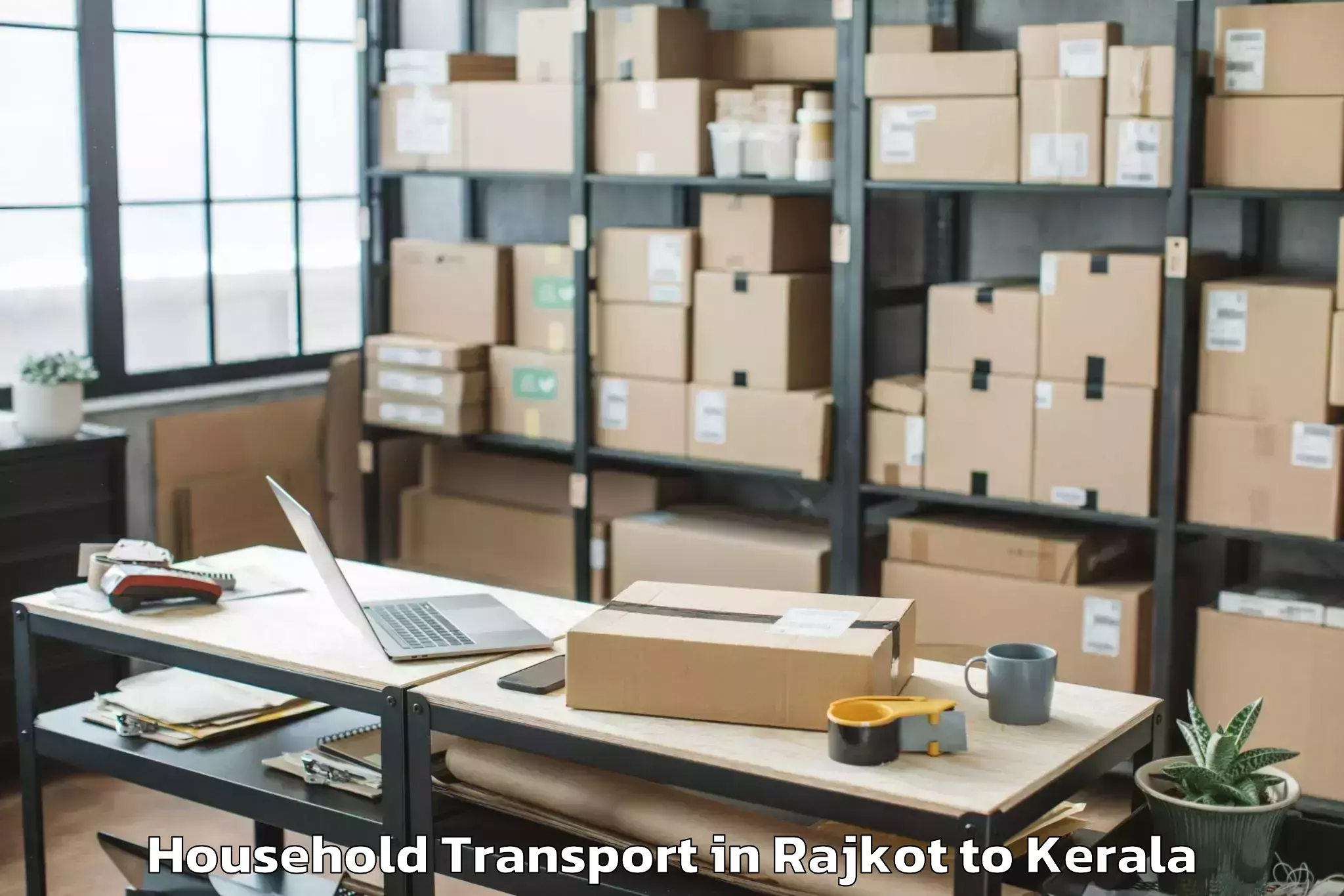 Book Rajkot to Nedumangad Household Transport Online